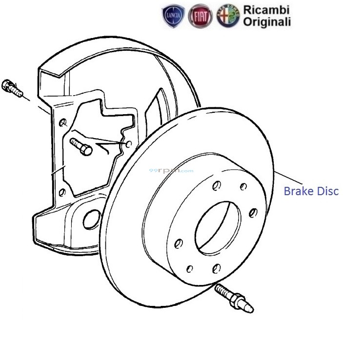 FIAT Uno 1.0 Petrol Front Brake Disc & Caliper