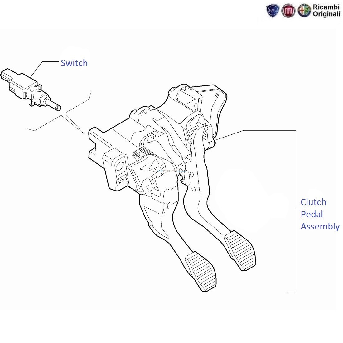 FIAT Linea 1.4 TJet Petrol Clutch Pedal