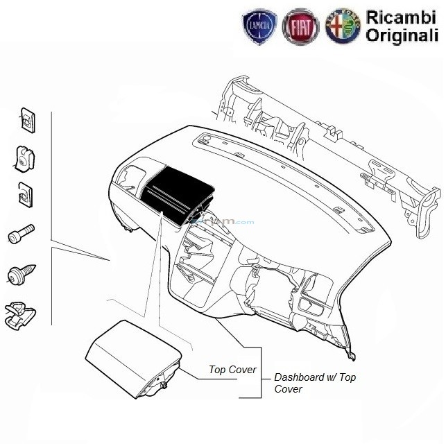 Fiat Grande Punto Dashboard, Glove box and clips