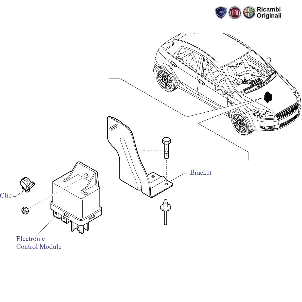 FIAT Punto 1.3 MJD ECM of Glow Plug