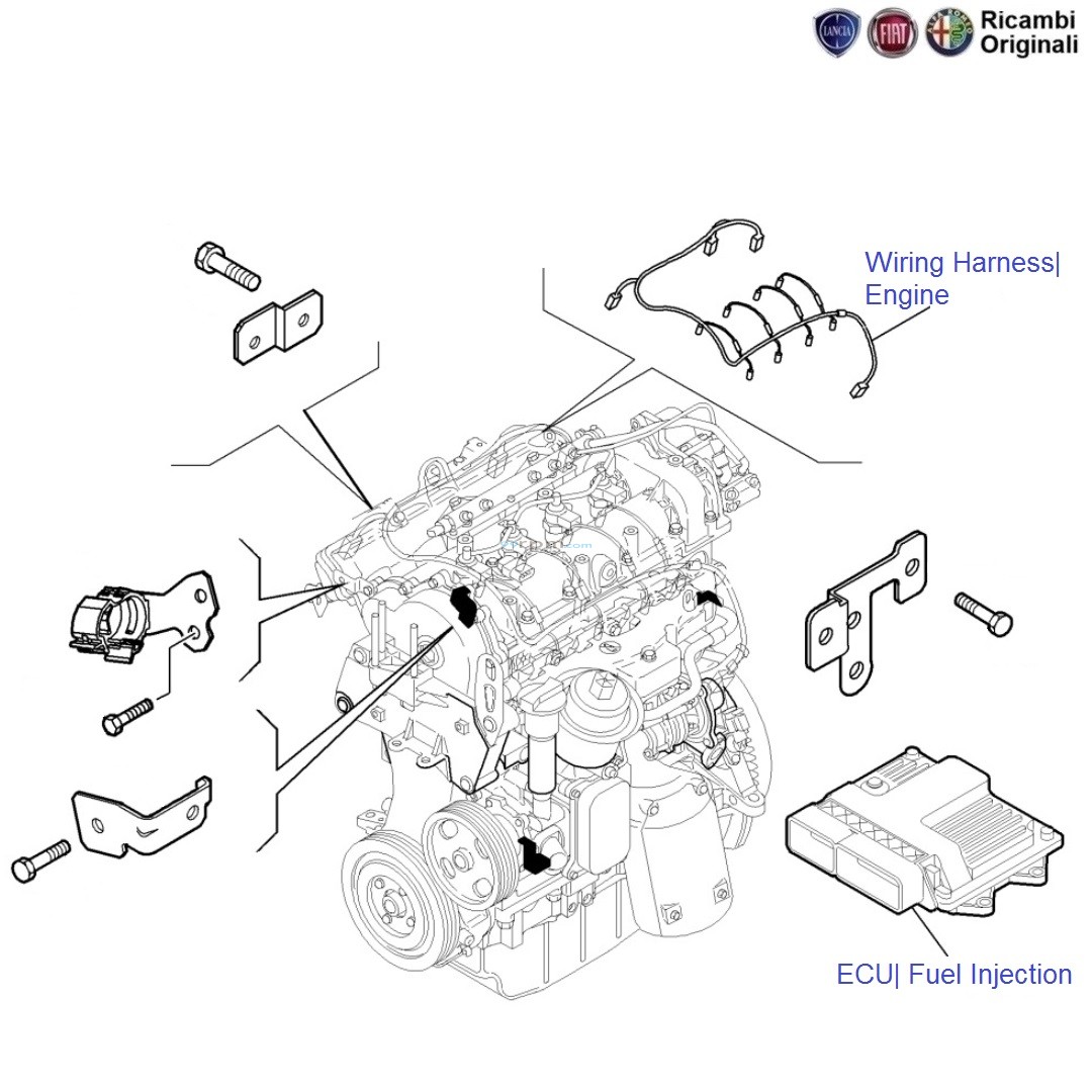 FIAT Punto 1.3 MJD 90HP: Engine ECU & Wiring Harness