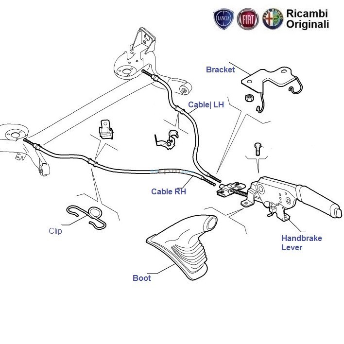 FIAT Punto Handbrake Lever and cables
