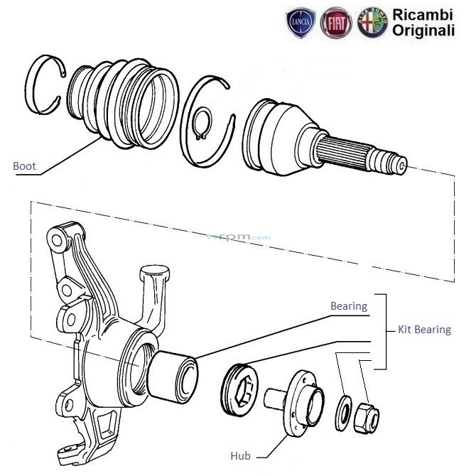 FIAT Uno 1.7D Hub & CV Joint.
