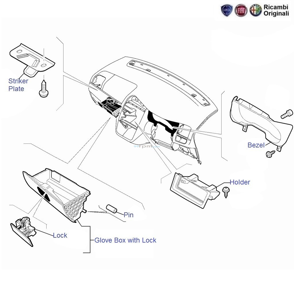 FIAT Linea Glove Box & Panel of Dashboard