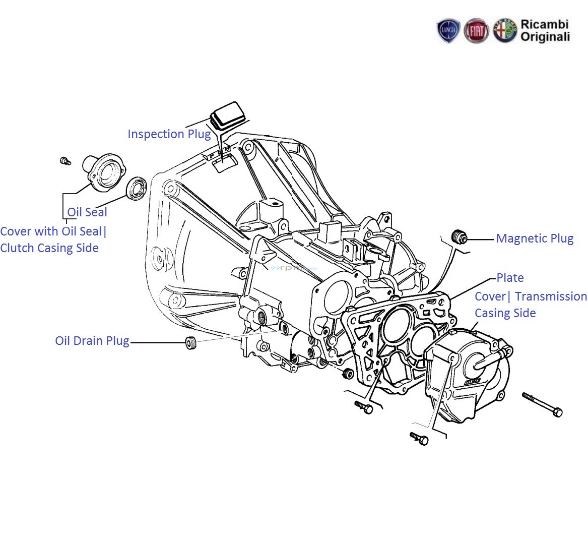 FIAT Uno 1.0 Petrol Gearbox Cover & Plate