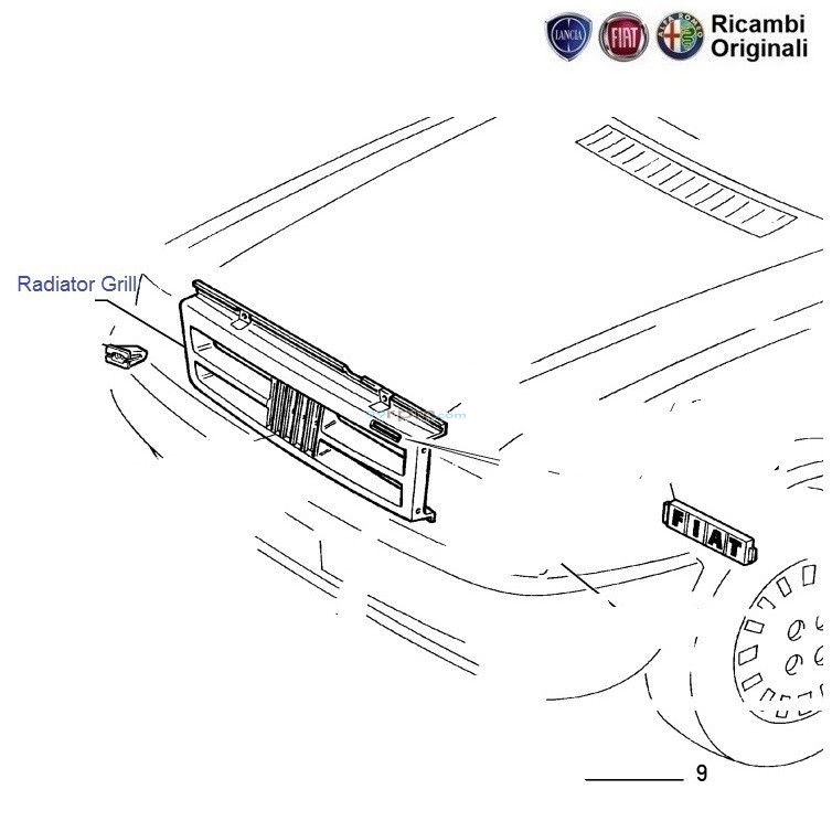 FIAT Uno Radiator Grill