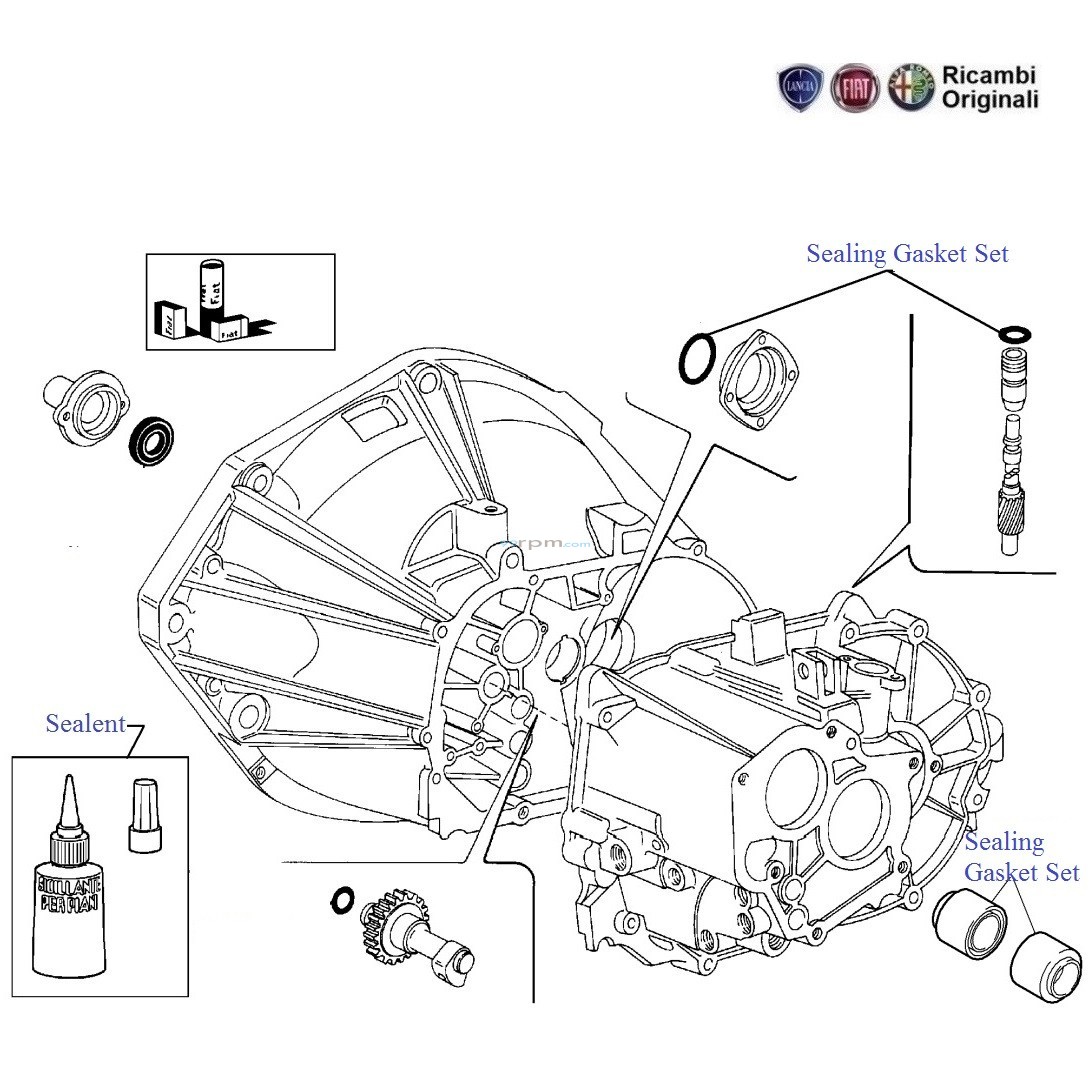 FIAT Punto Gearbox Sealing Gaskets Kit