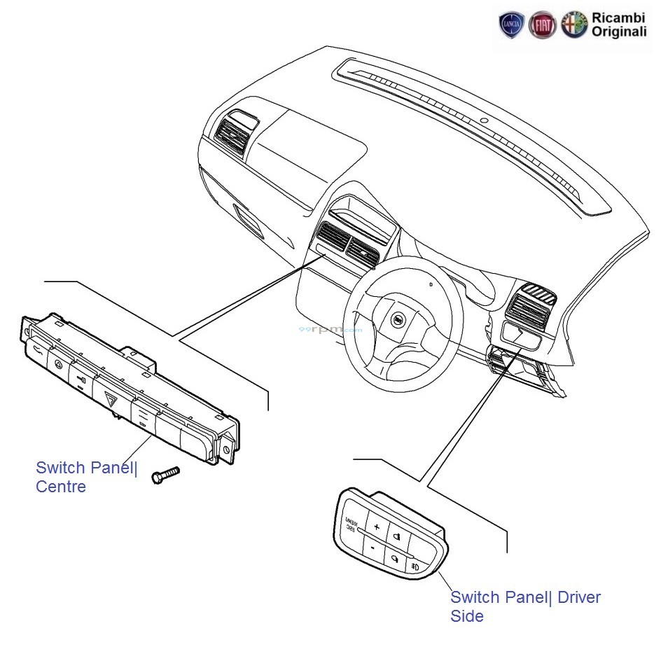 FIAT Linea Switch Panel/ Dashboard Buttons