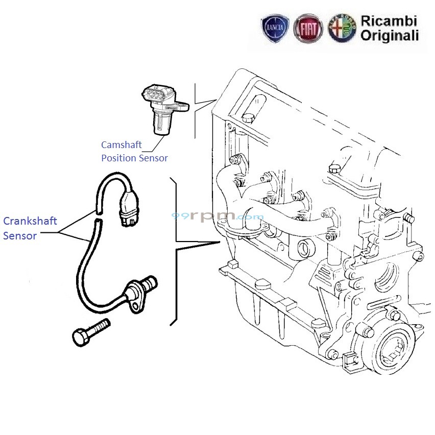 Fiat Palio 1.2 Petrol Crankshaft Camshaft Position Sensor