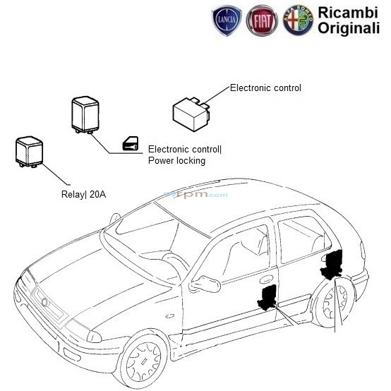 PALIO Top puntone di montaggio per Fiat: ALBEA SIENA DOBLO MPV 46457409 Petra 