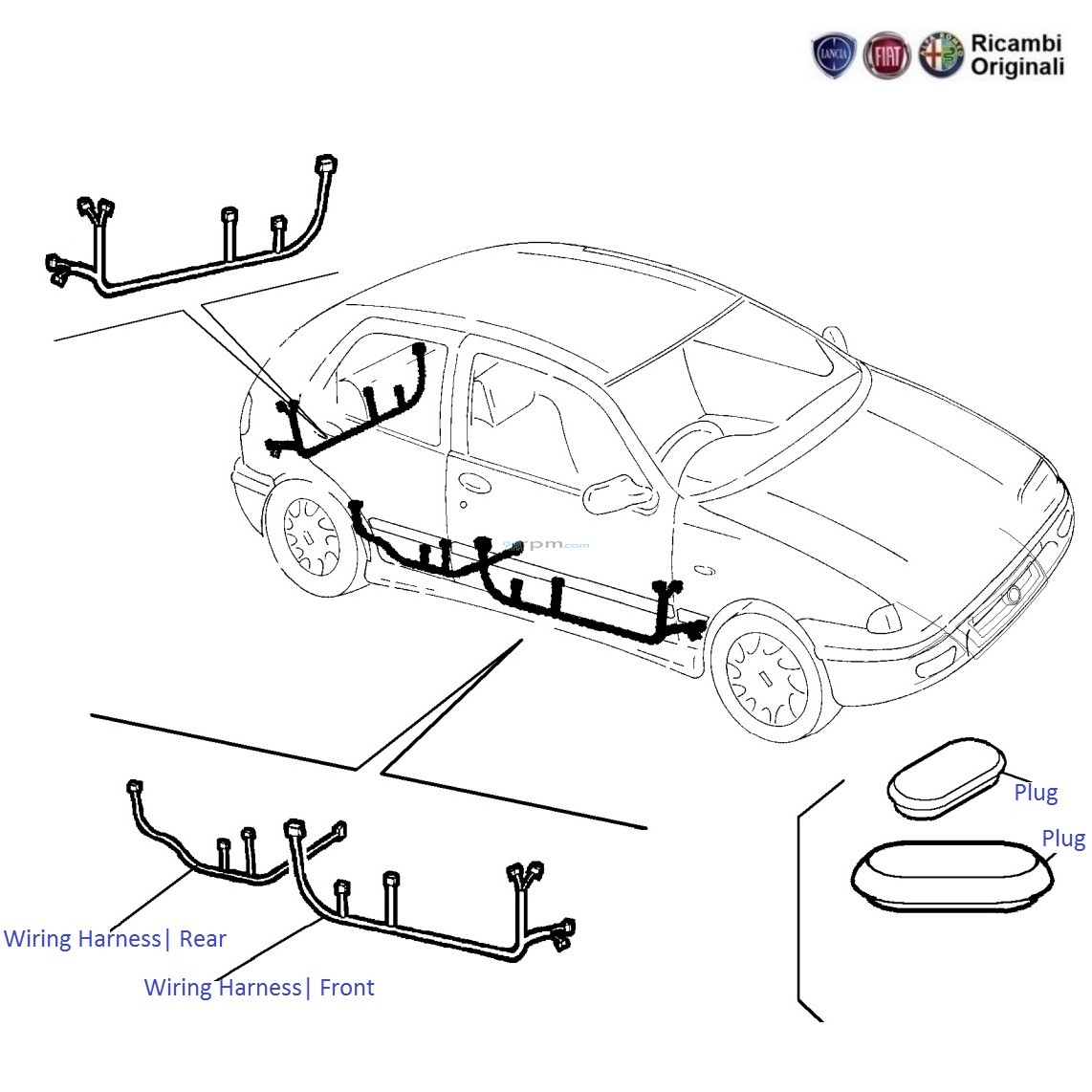 FIAT Palio 1.6 Petrol: Door Wiring Harness
