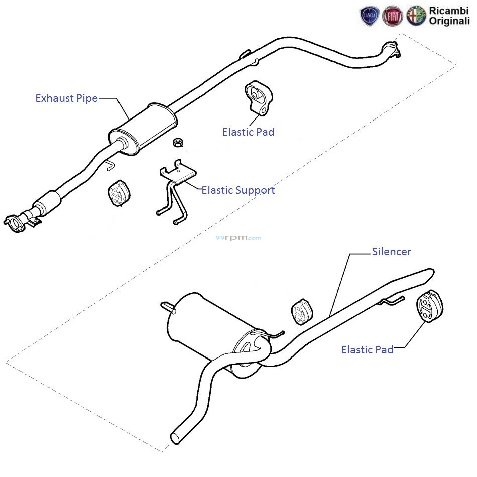 FIAT Grande Punto 1.4 FIRE Exhaust Pipe
