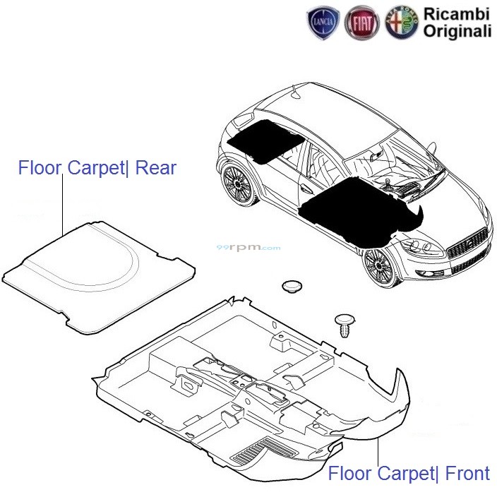 Fiat Grande Punto 1.3 MJD Floor Carpet