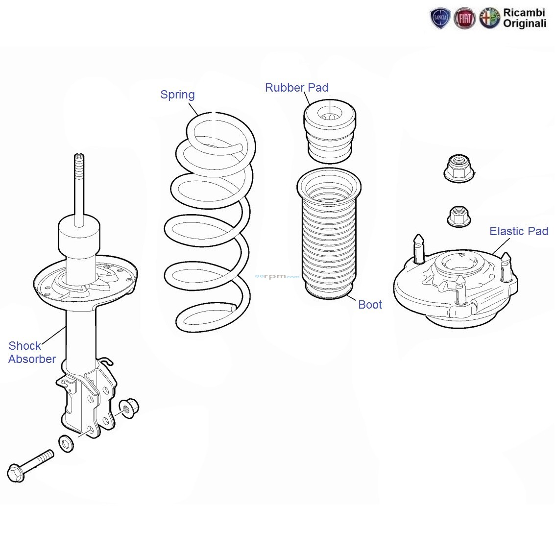 Fiat linea deals shock absorber price