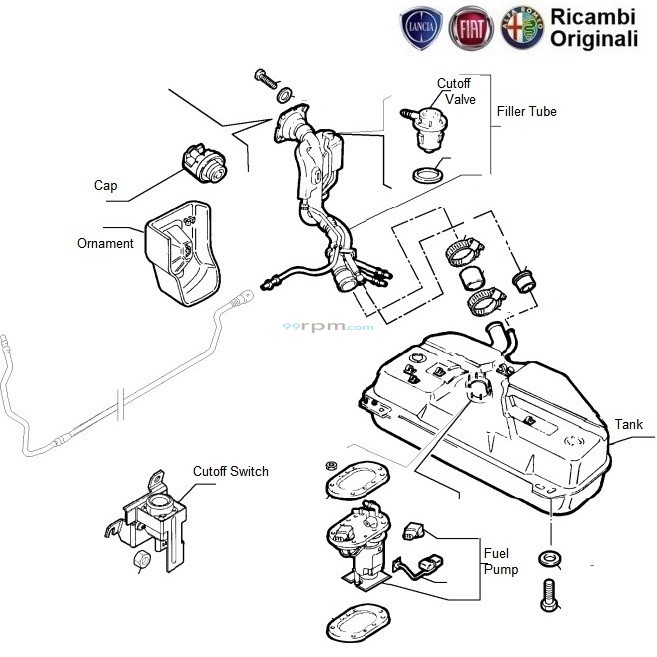 Fiat Palio 1 6  Fuel Tank  Pump And Lines