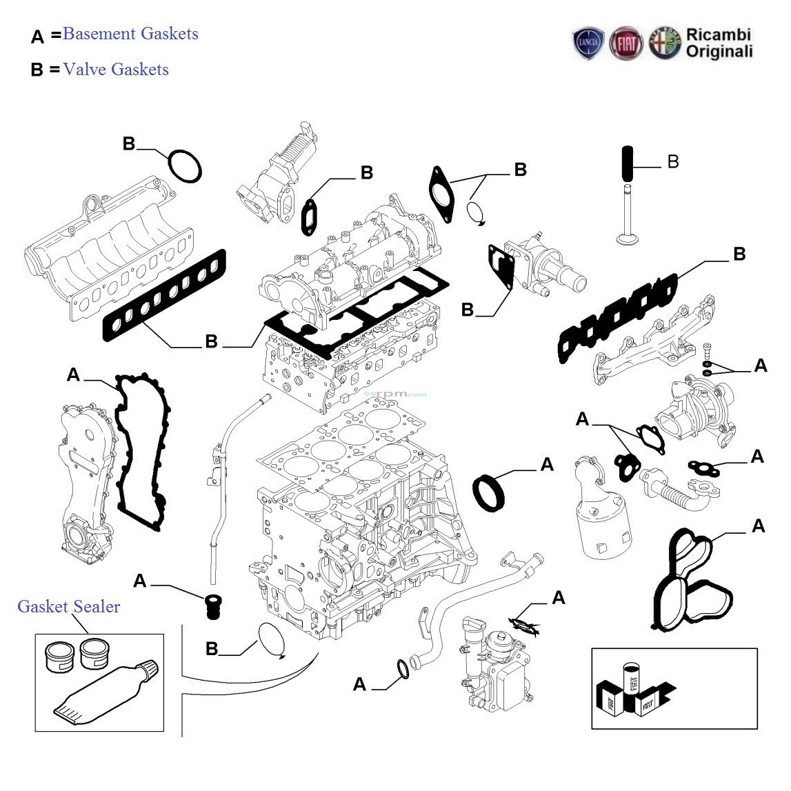 FIAT Punto 1.3 MJD Engine Gaskets Kit