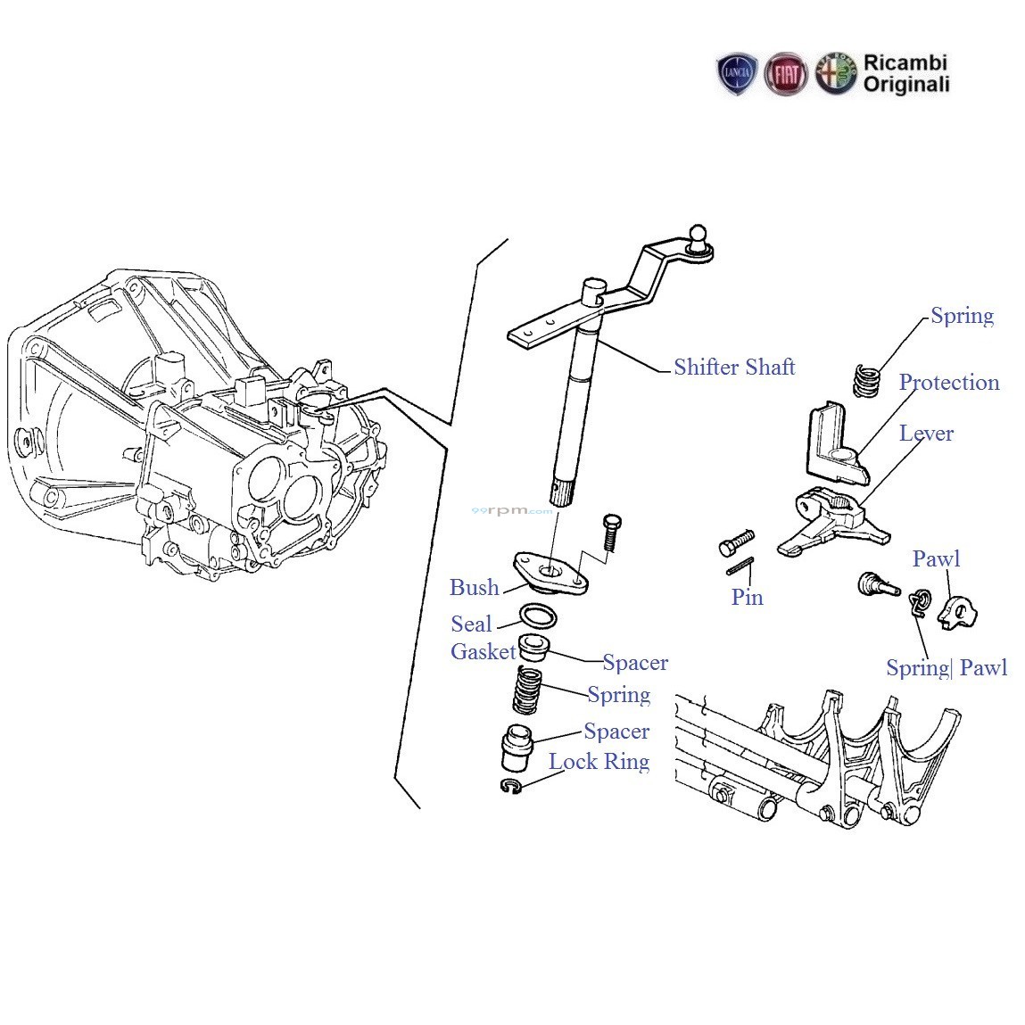 Fiat punto gear clearance linkage