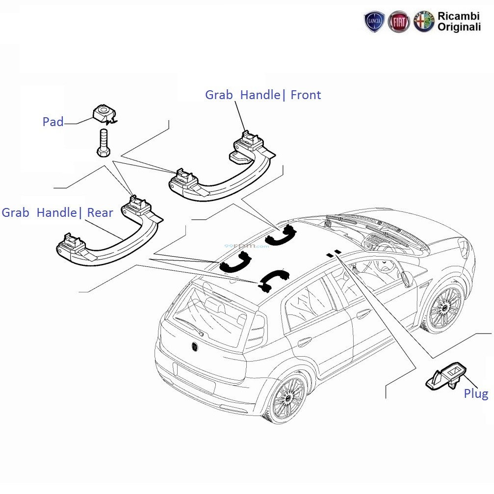 Fiat Grande Punto Grab Handle