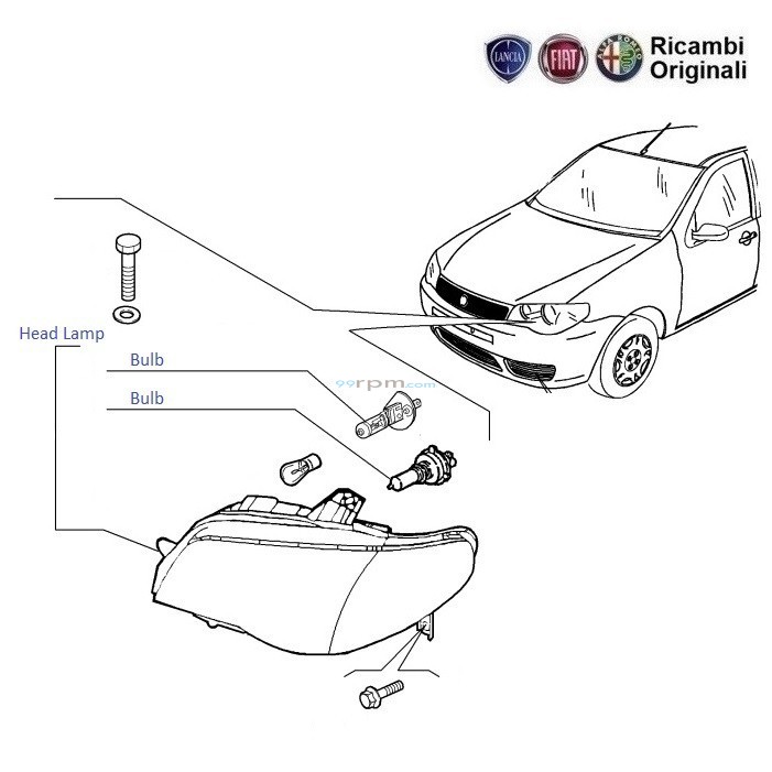 Fiat palio headlight price sale