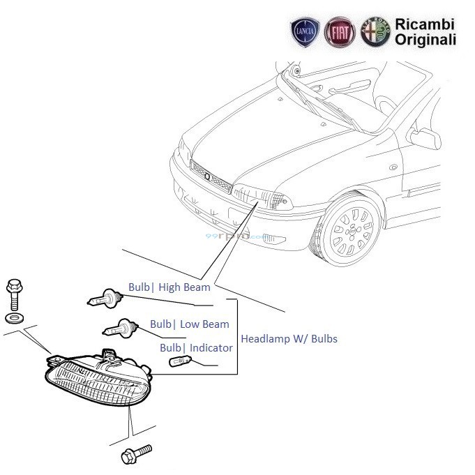 Fiat headlight replacement deals
