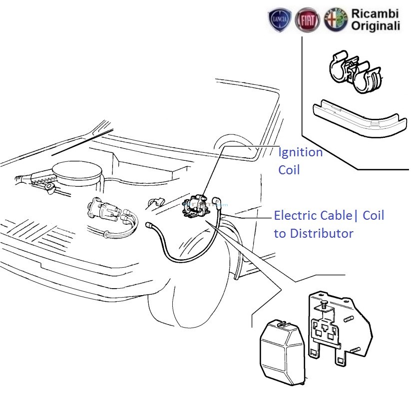FIAT Uno 1.0 Ignition Coil and Electric Cable