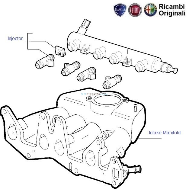Fiat palio fuel clearance injector