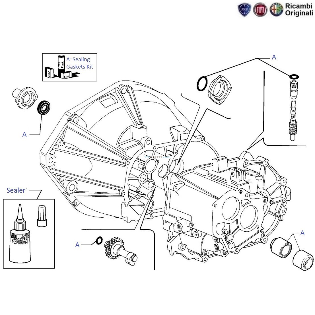 Fiat linea gearbox top