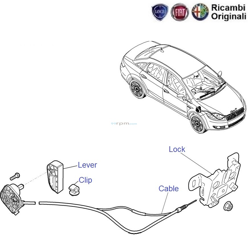 Fiat linea sales gear cable