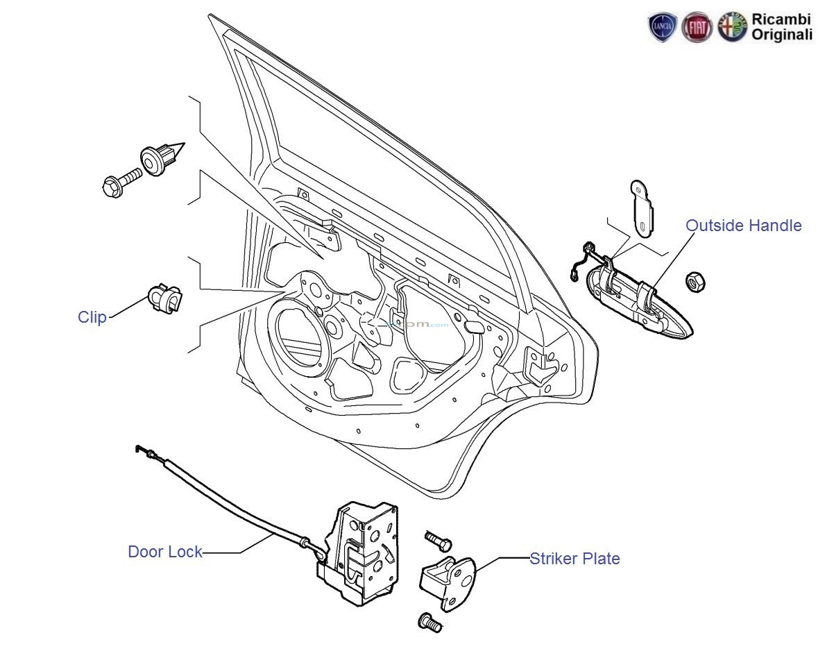 Fiat linea sale door lock