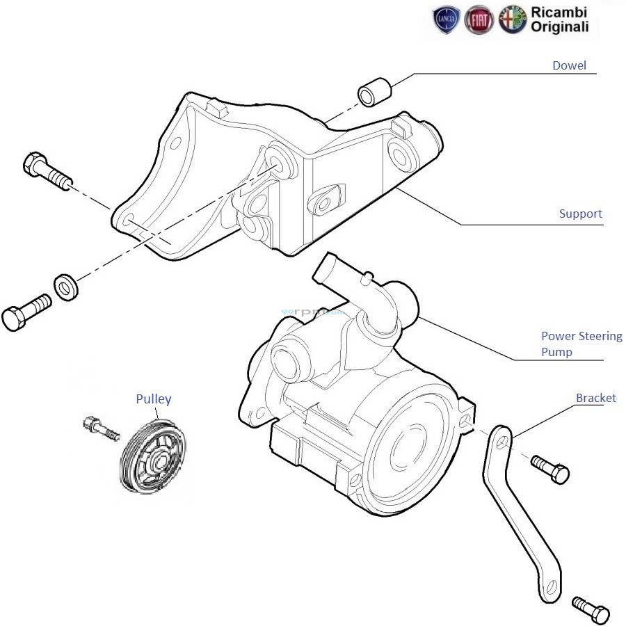 Fiat punto shop power steering pump