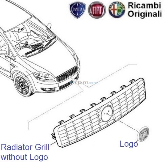 Fiat punto bumper hot sale grill