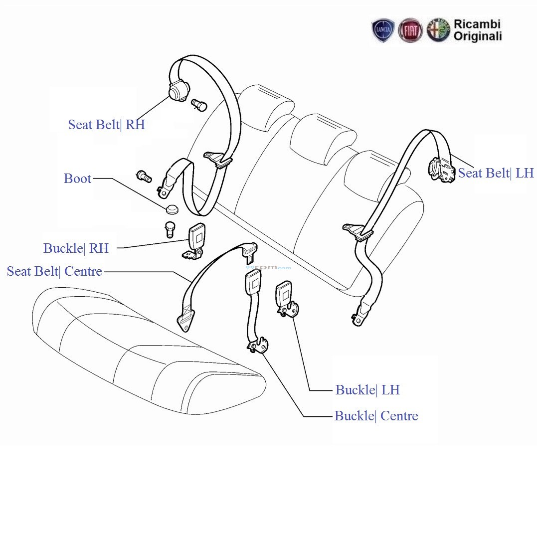 FIAT Punto Rear Seat Belt