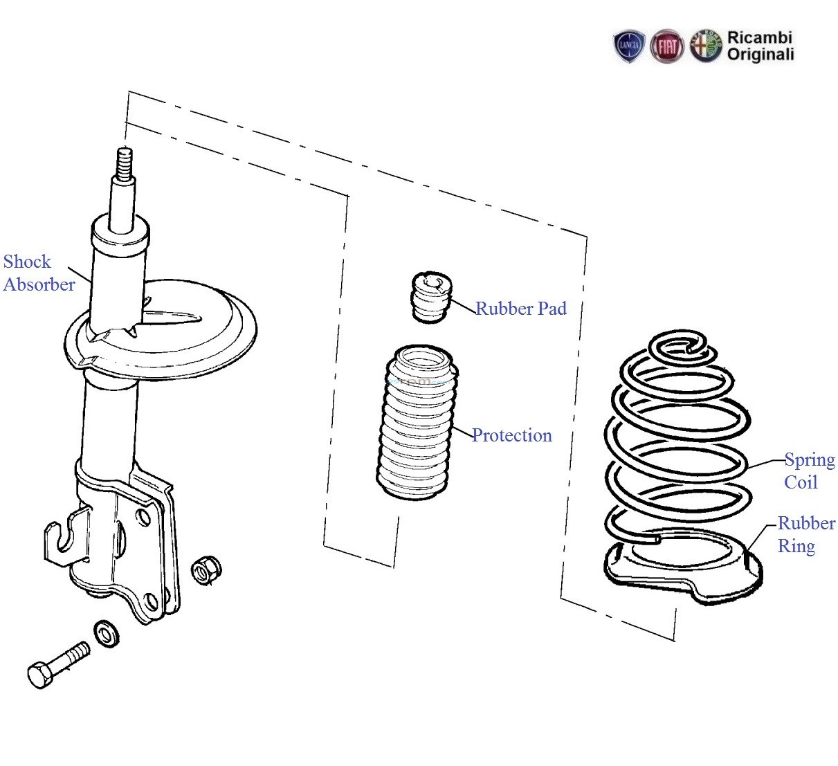 FIAT Palio Stile 1.6 Petrol Shock Absorber for Front Suspension