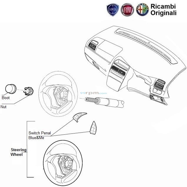 Fiat linea steering hot sale wheel