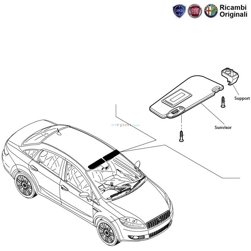 Fiat linea 2025 door visor