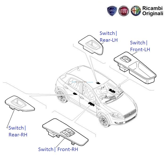 Fiat linea power window cheap module price