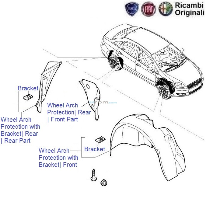 Fiat linea fender lining hotsell