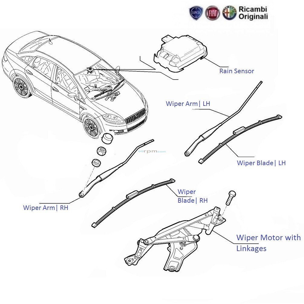 Fiat Linea Wiper Motor and Linkage
