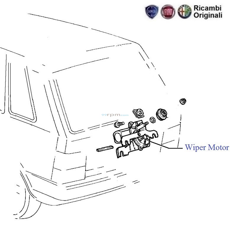 Fiat Uno  Rear Wiper Motor