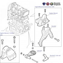 Engine Mounts Engine Components Powertrain FIAT Parts