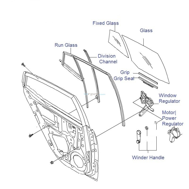Hyundai I10 Rear Left Door Glass