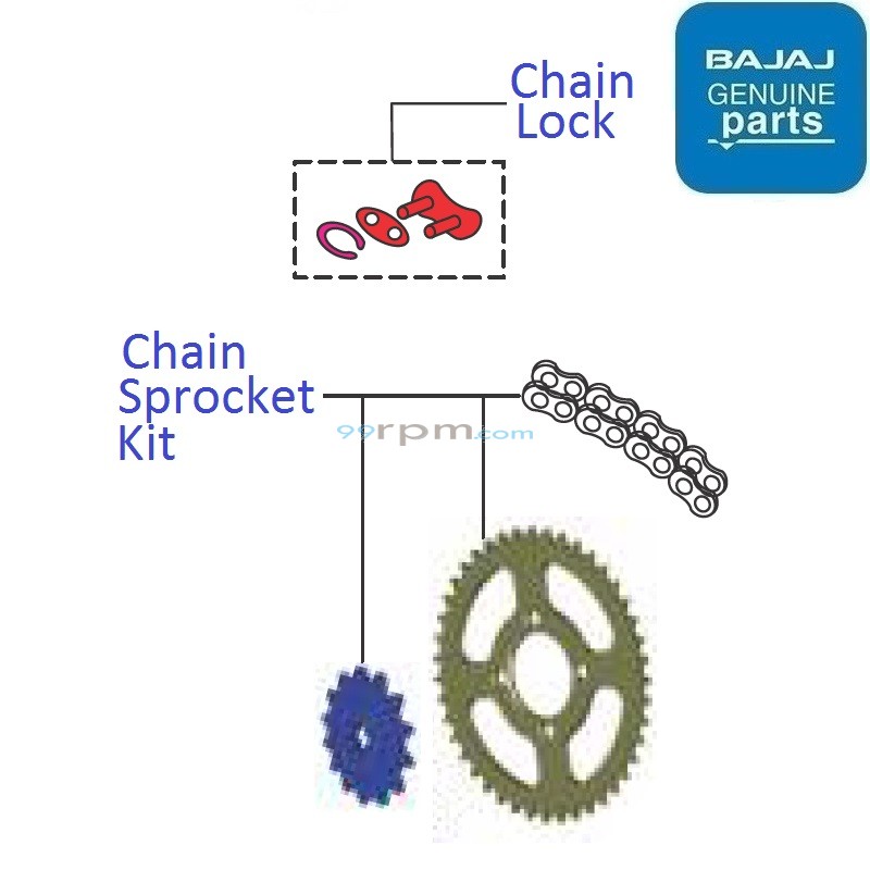 Bajaj CT110 (BS4, 201920) Chain Sprocket Kit