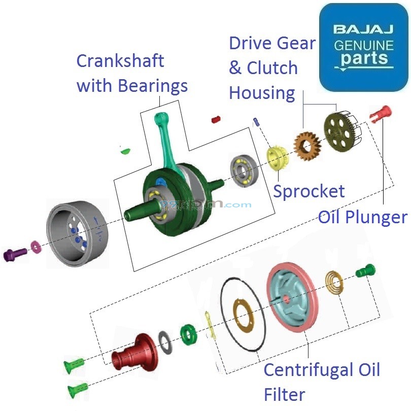 Bajaj Pulsar 150 Twin Disc UG5 BS4 Crankshaft