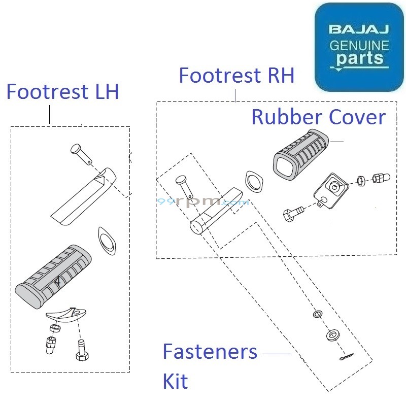 Pulsar 180 UG4 BS3 (200916) Front Footrest