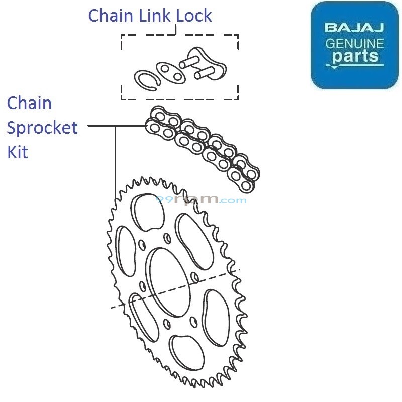 Bajaj XCD 135 Chain Sprocket Kit