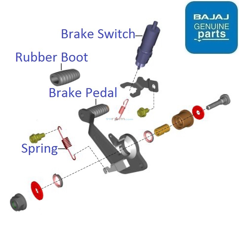 Bajaj Pulsar F250 (Single ABS, 202123) Rear Brake Pedal