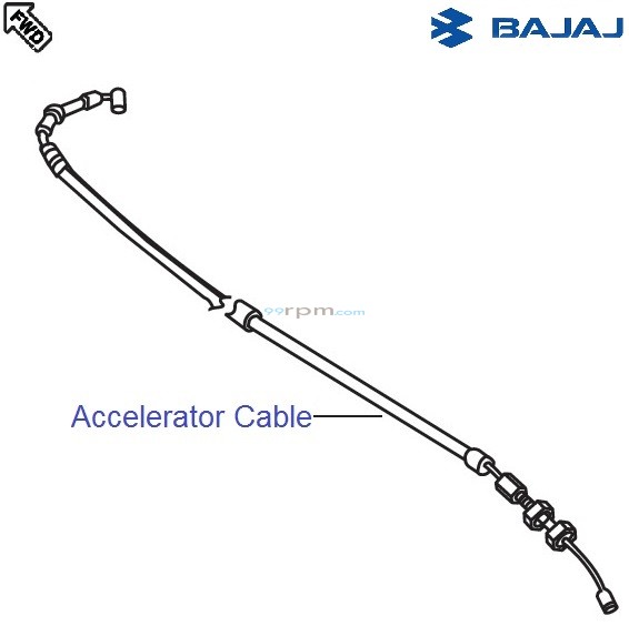 Bajaj Pulsar 150 UG4 DTSi Accelerator Cable/ Throttle Cable