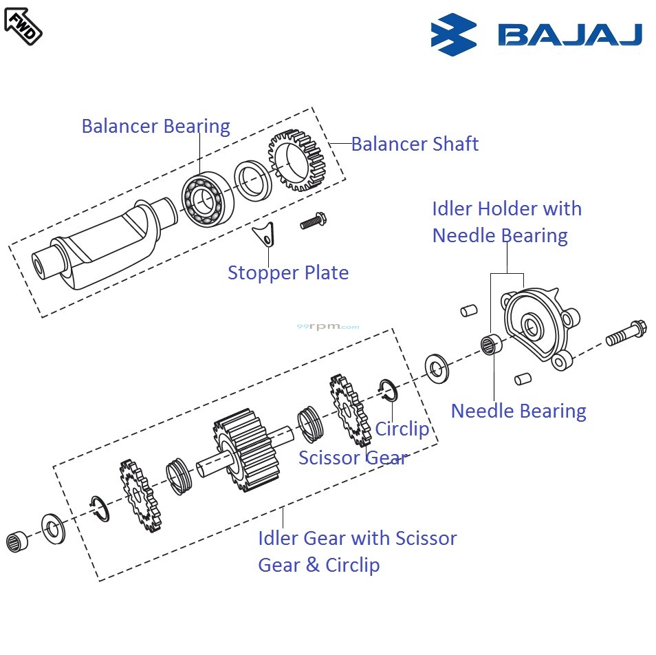 Bajaj Pulsar 220F DTSi Balancer Shaft