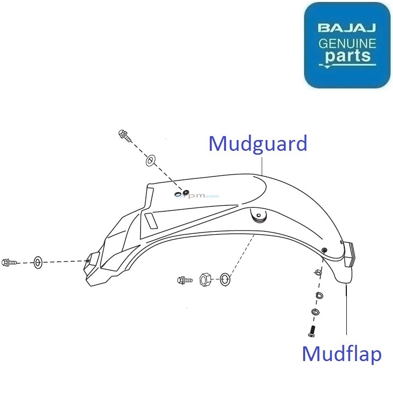 bajaj boxer mudguard