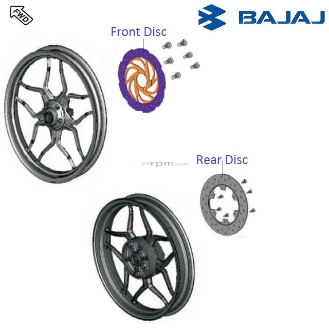 Bajaj Pulsar RS200 (BS3, 201516) Brake Discs
